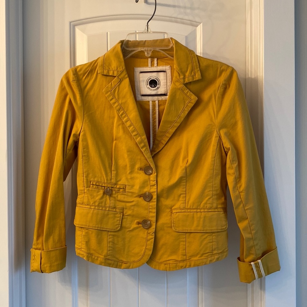 Anthropologie Mustard Yellow Blazer - Sz Small